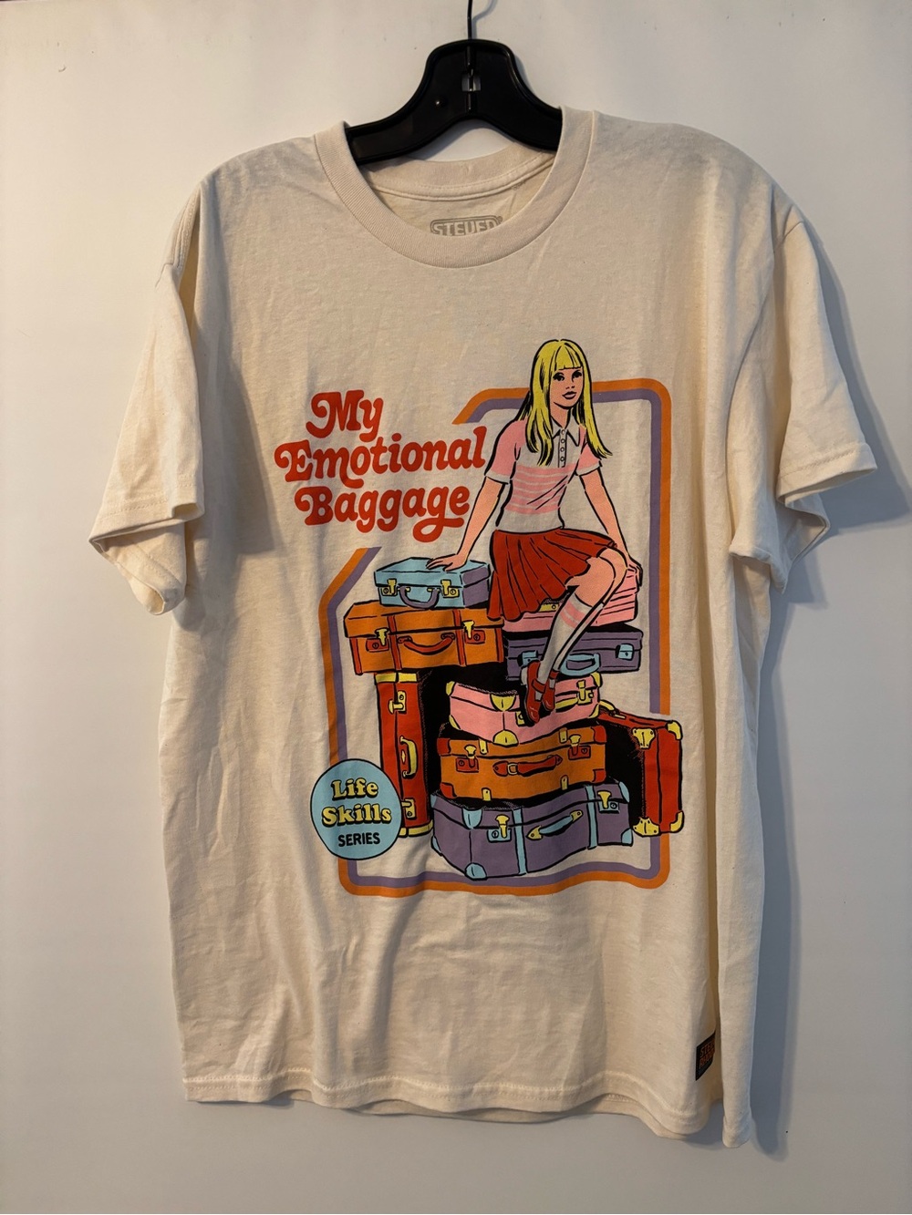 Stevens 'My Emotional Baggage' Graphic Tee - Cream